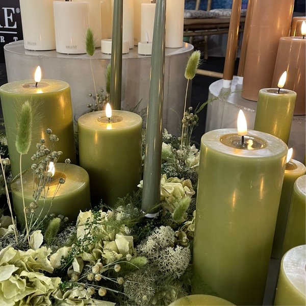 Deluxe Homeart, Led kynttilä, oliivin vihreä